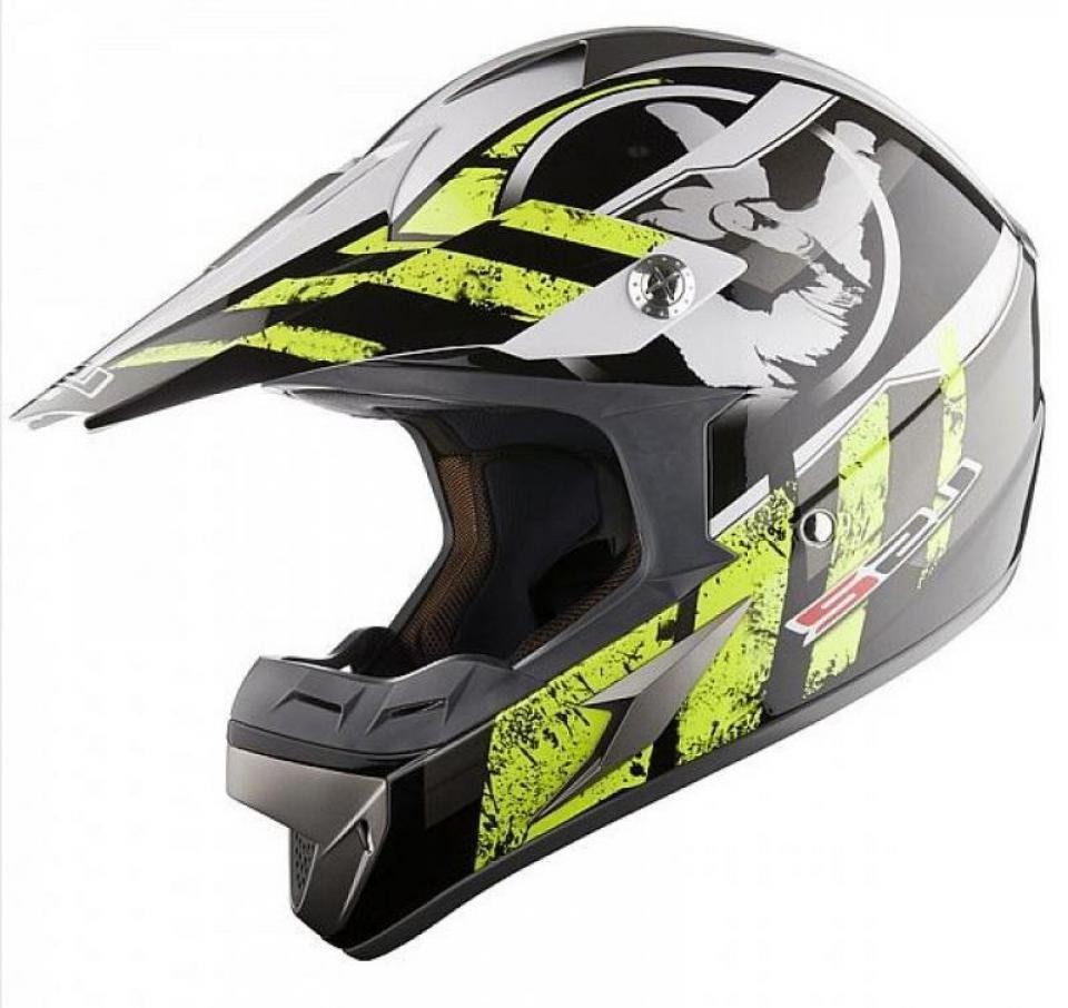 Casque cross LS2 MX433 Strippe avec visière ajustable et intérieur lavable