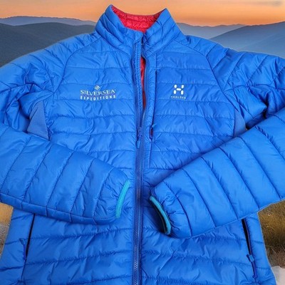 Haglofs Silversea Puffer Jacket Womems S Blue Quilted Lightweight Packable