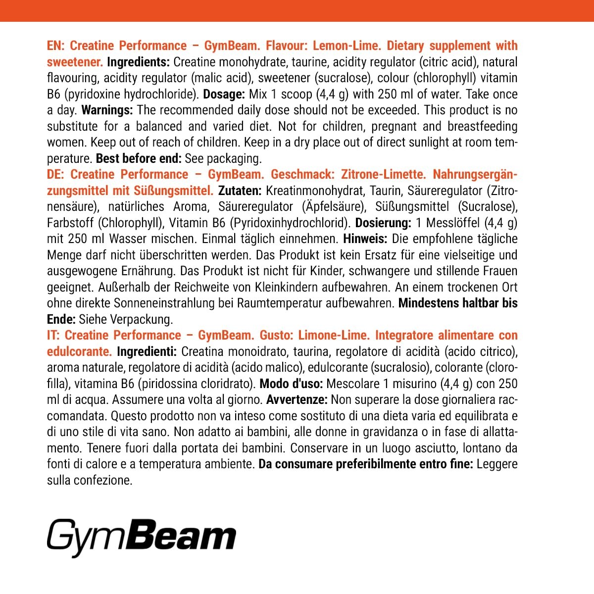 GymBeam Creatine Performance Powder | Più Forza e Meno Stanchezza - 3