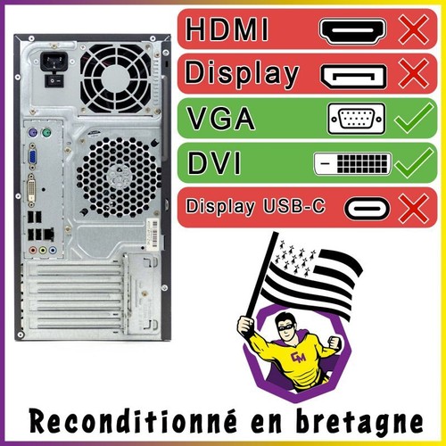 PC Fujitsu Esprimo P400 Bildschirm 22 " Intel I3-3220 RAM 8Go Sds 240Go W11 Wifi - Bild 6 von 6