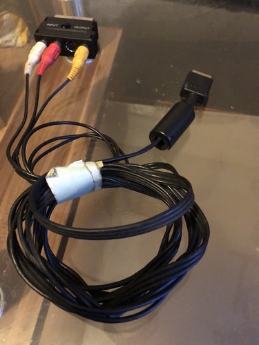 SONY PLAYSTATION 2 PS1 PS2 PS3 OFFICIAL COMPOSITE TV AV CABLE LEAD SCART ADAPTER - Picture 11 of 13
