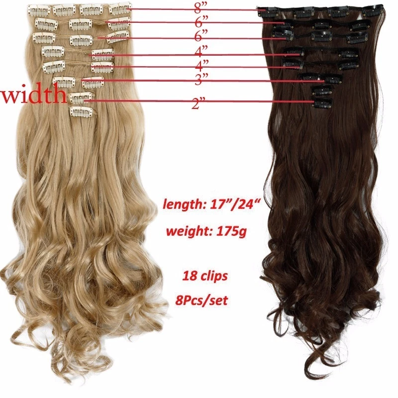 Extensiones de cabello Remy humano con clip Ombre rápido de EE. UU. 8 piezas cabeza completa 18 clips nuevo25 Foto 4 de 4