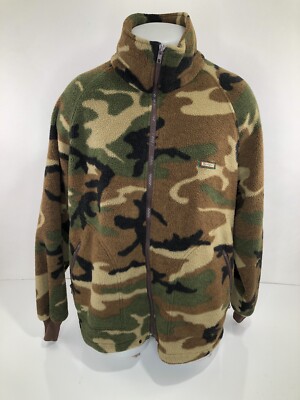 REMINGTON POLAR PLUS Berber Fleece Camouflage XL Vintage Hunting Jacket 