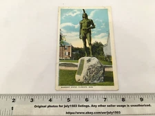Vintage Massasoit Statue Plymouth Massachusetts A-87063 Postcard - Unposted