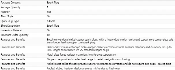 8 bujías de núcleo de cobre para Dodge B3500 V8-5,2 L 1995-1997 Foto 4 de 4