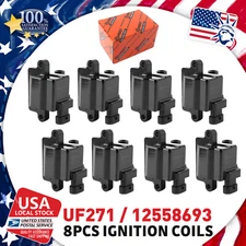 8X Black Ignition Coils For Cadillac Escalade ESV 5.3L 6.0L OEM UF271 3859078