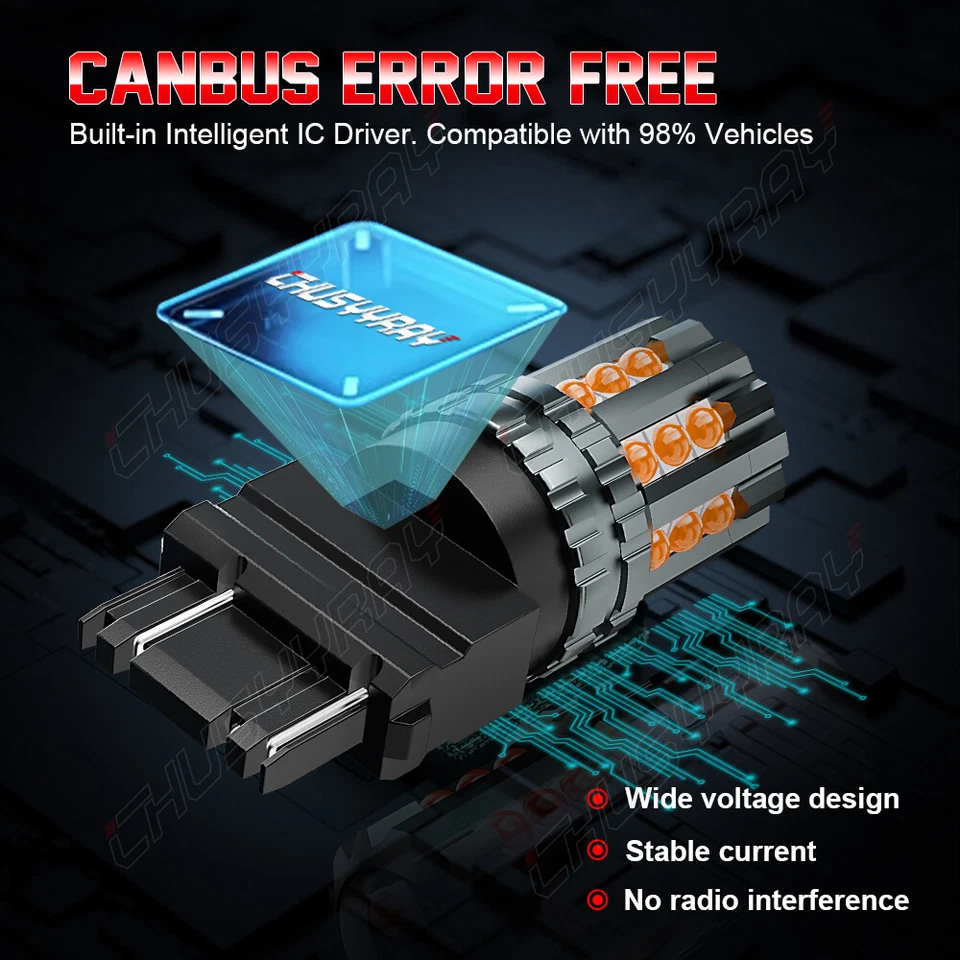 Luz de señal de giro LED brillante para Ford Ranger 2001-2011 3000K ámbar 3030 SMD Foto 2 de 4