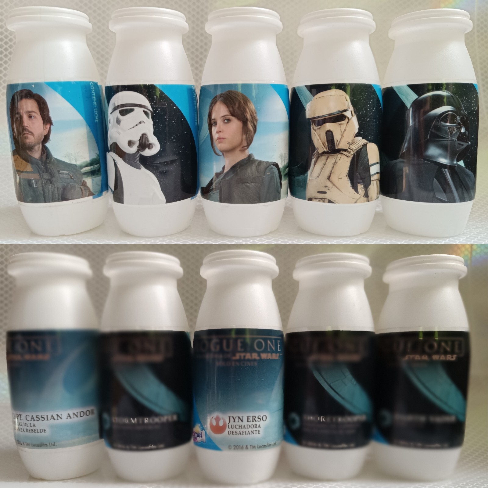STAR WARS ACTIMEL EMPTY ROGUE ONE SPECIAL SPANISH EDITION LOT OF 9 ...