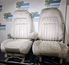 88-94 Obs Chevy Silverado Gmc Sierra Front Bucket Seats Gray Cloth With Rails Oe 88-94 Obs Chevy Silverado Gmc Sierra Front Bucket Seats Gray Cloth With Rails Oe