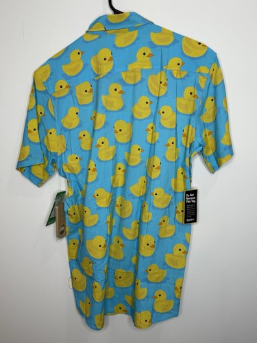 NWT Tipsy Elves Button Up Shirt Mens Large Rubber Duck Ducky with Bottle Opener - Picture 4 of 10