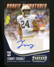 2021 Panini Chronicles Draft Threads TOMMY TREMBLE Auto/Autograph Rookie RC