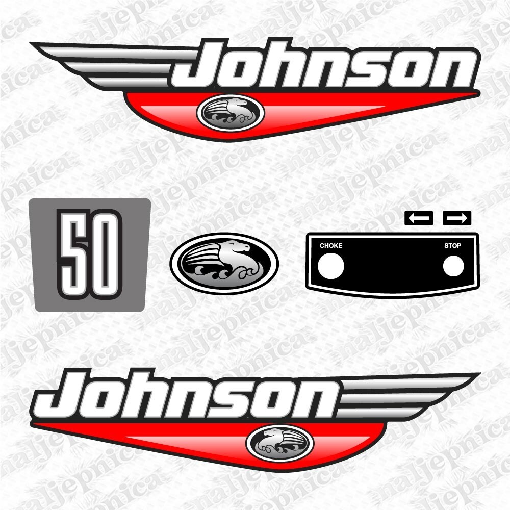Yamaha 15/25/40/75 Decal Kit - 2stroke Outboard Engine Replacement Die-cut Stickers
