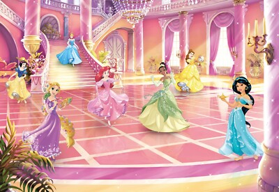 Disney princess WALLPAPER mural 368x254 cm photo wall pink decor