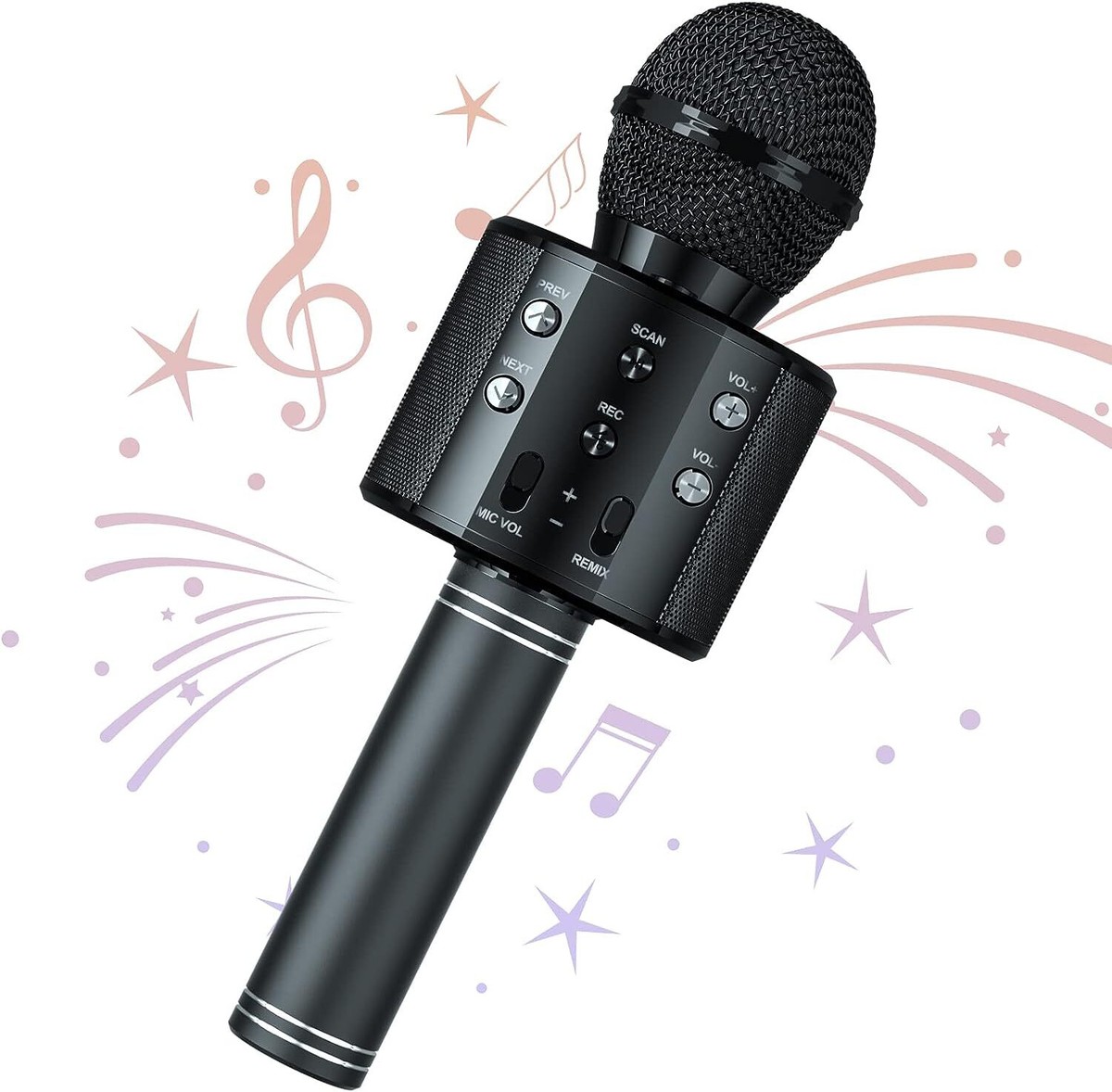 邦楽 MIC KAKKY Wireless Bluetooth Karaoke Microphone With FM Radio | eBay