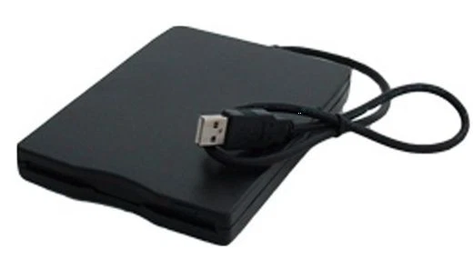 KESCOM Unidad de disquete USB negra externa también para Windows 10