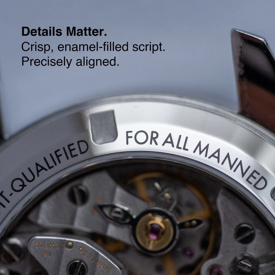 Fondo de caja de exposición Spiralwinder zafiro grabado para Omega Speedmaster Foto 4 de 4