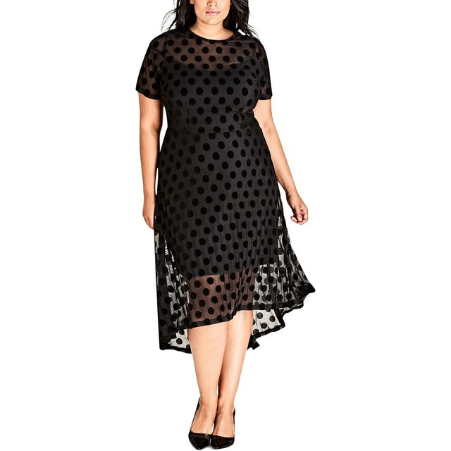 City Chic Polka Dot Dress Clearance, 56 