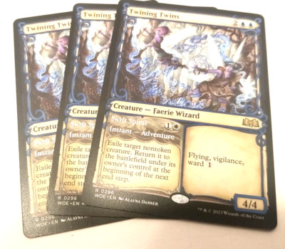 3X Twining Twins   Swift Spiral - Showcase WOE NM MTG