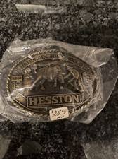 TF15151 NOS NFR  1981 NATIONAL FINALS RODEO  HESSTON COLLECTOR BELT BUCKLE