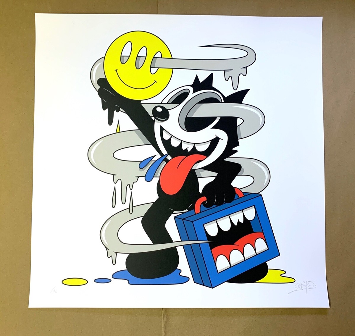 Greg Mike Feline Good Art Print Signed #/90 COA Felix the Cat Solo