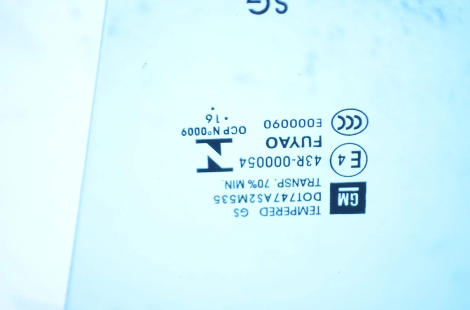 16-19 CHEVROLET CRUZE PUERTA TRASERA IZQUIERDA LADO CONDUCTOR VENTANA CRISTAL OEM Foto 4 de 4