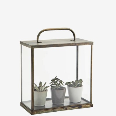 Glass Lantern With Lid 34 cm by Madam Stoltz