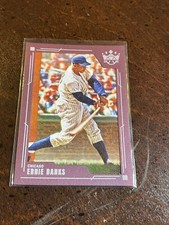 2022 Diamond Kings Baseball Ernie Banks Plum Frame #19