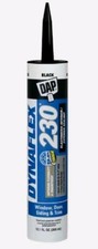 DAP DYNAFLEX 230 BLACK Silicone Door Trim Window Siding Sealant 10.1oz 18280 NEW