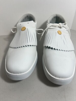 Vintage Pro-Stags by Osceola White Golf Shoes W/Spikes Men s 10.5 NOS