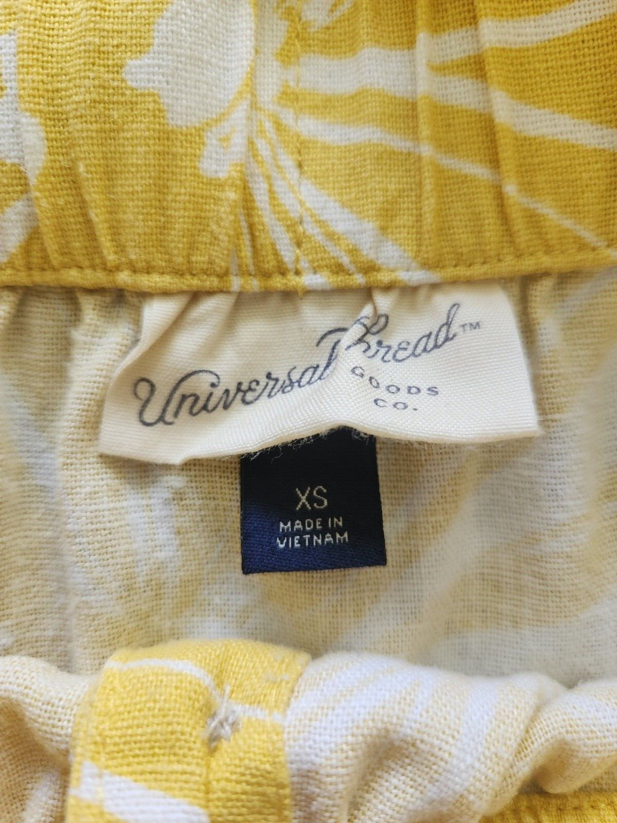 Universal Thread tie waist button front yellow mi… - image 8