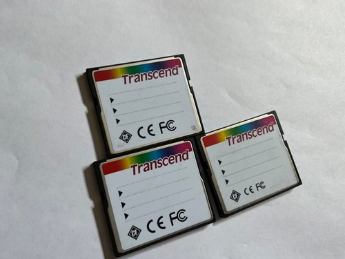 Lot of 3pcs 1gb Transcend compactflash CF type I Card CANON NIKON CF cameras - Picture 2 of 2
