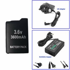 3.6V Battery for Sony PSP 1000 PSP-110 Or (EU/ AU/ US / UK) AC Adapter Charger