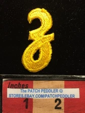 LETTERS ~ Yellow Script 2" Letter "Z" Patch Embroidered Appliqué Initial 62E2