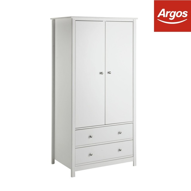 Argos Home Brooklyn 2 Door 2 Drawer Wardrobe White For Sale