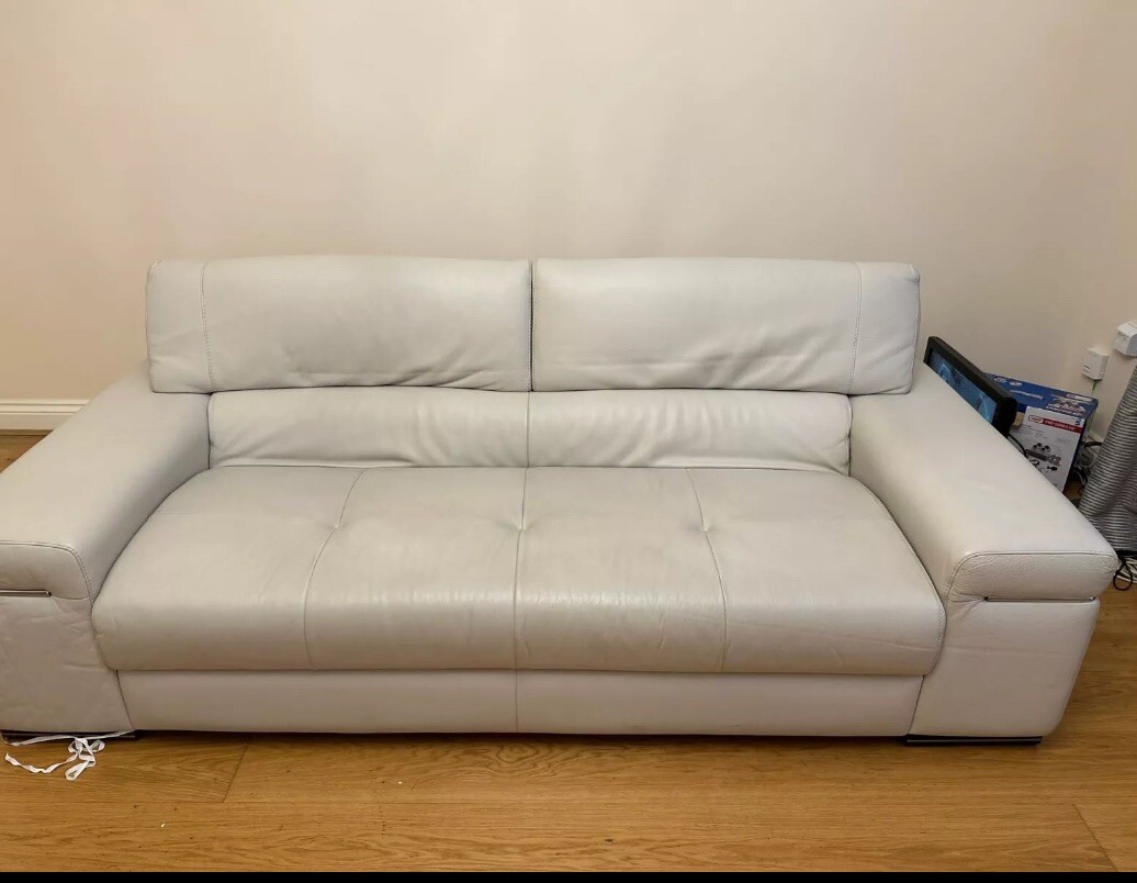 Natuzzi leather 3 seater sofa Avana model eBay