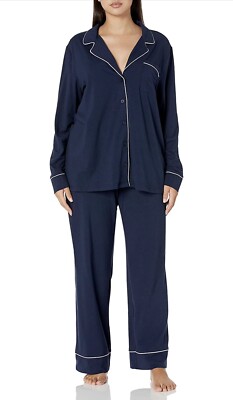 Damen Pyjama Übergröße Baumwolle Modal Langarm Set 6 XL / Amazonas