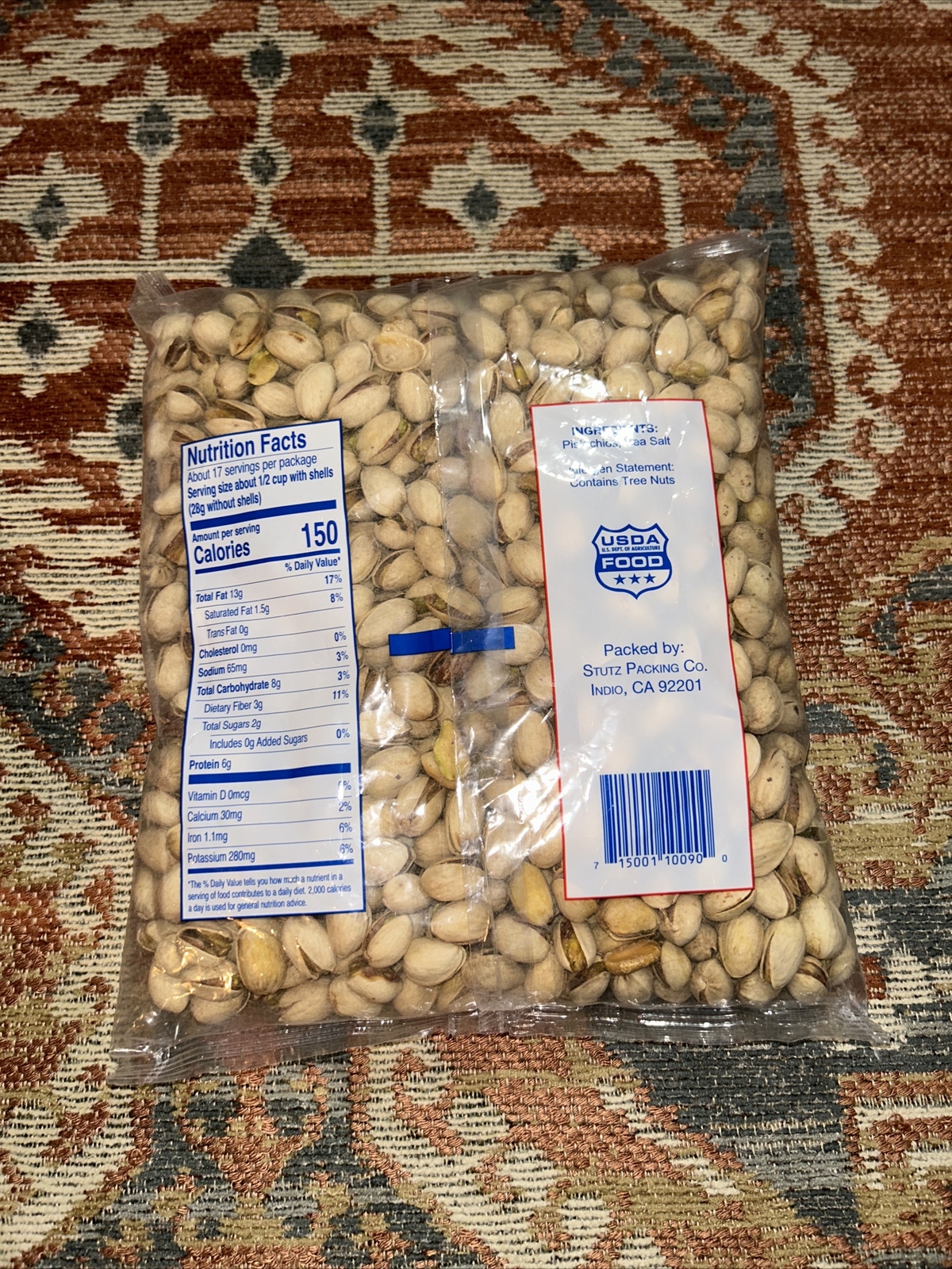 California Pistachios with Sea salt In shell, USDA Foods 2lb