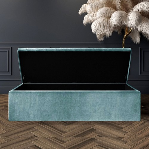 Safar Large Ottoman Storage Box, Blanket Box, Naples Velvet Bench with Storage - Picture 16 of 42