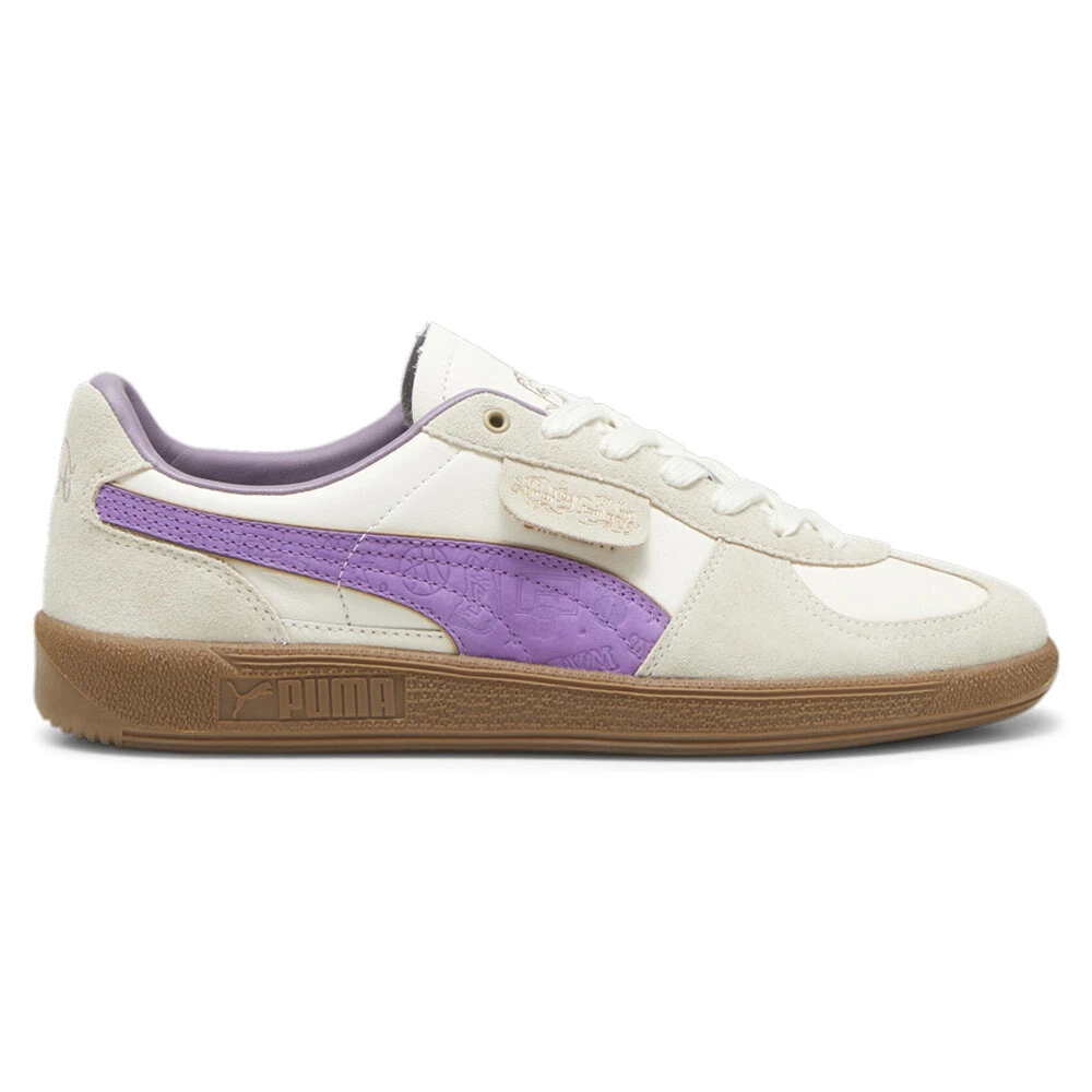 Scarpe casual sneakers Puma Palermo X Sc stringate donna bianco sporco viola 397307