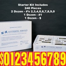 Yellow Red 9 12 Windsheild Numbers Kit 20 Doz