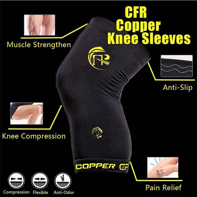 Copper Wear Knee Sleeve Compression Wear Fit Arthritis XXL eBay