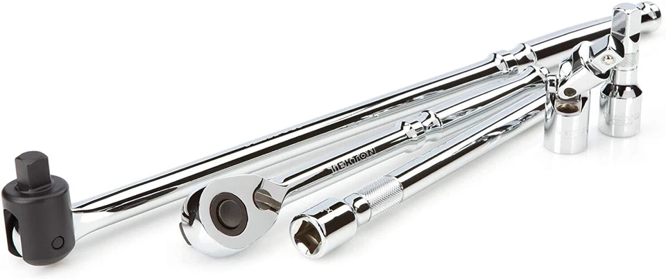 1/2 Inch Drive 6-Point Socket and Ratchet Set with Case (57-Piece) - Image 4 of 4