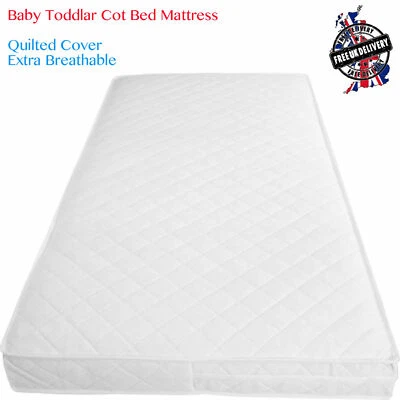 Baby Cot Bed Mattress Junior Breathable Foam Cot Mattres Waterproof Zipped Cover