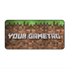 Personalized Gametag Minecraft Gaming Mouse Pad Mousepad XXLarge Desk Mat