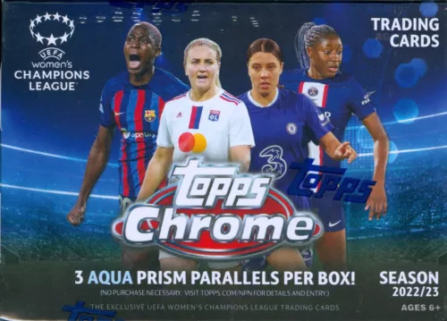 2022/23 Topps Chrome UEFA Women’s Champions League Soccer Blaster Box