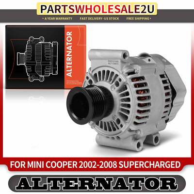 Alternator for Mini Cooper 2002 2003 2004 2005-2008 L4 1.6L 105A 12V CW 6-Groove
