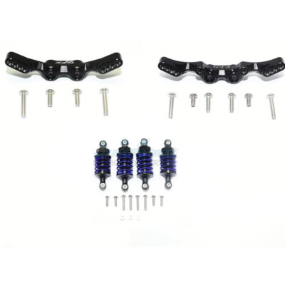 GPM Alum F/R Shock Towers +Fr 53mm +Rr 50mm Oil Filled Shock Black 4 ...