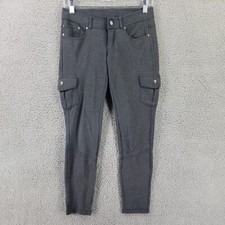 Athleta Gray Stretch Straight Leg 7 Pockets Active Wear Pants Women's Size 2