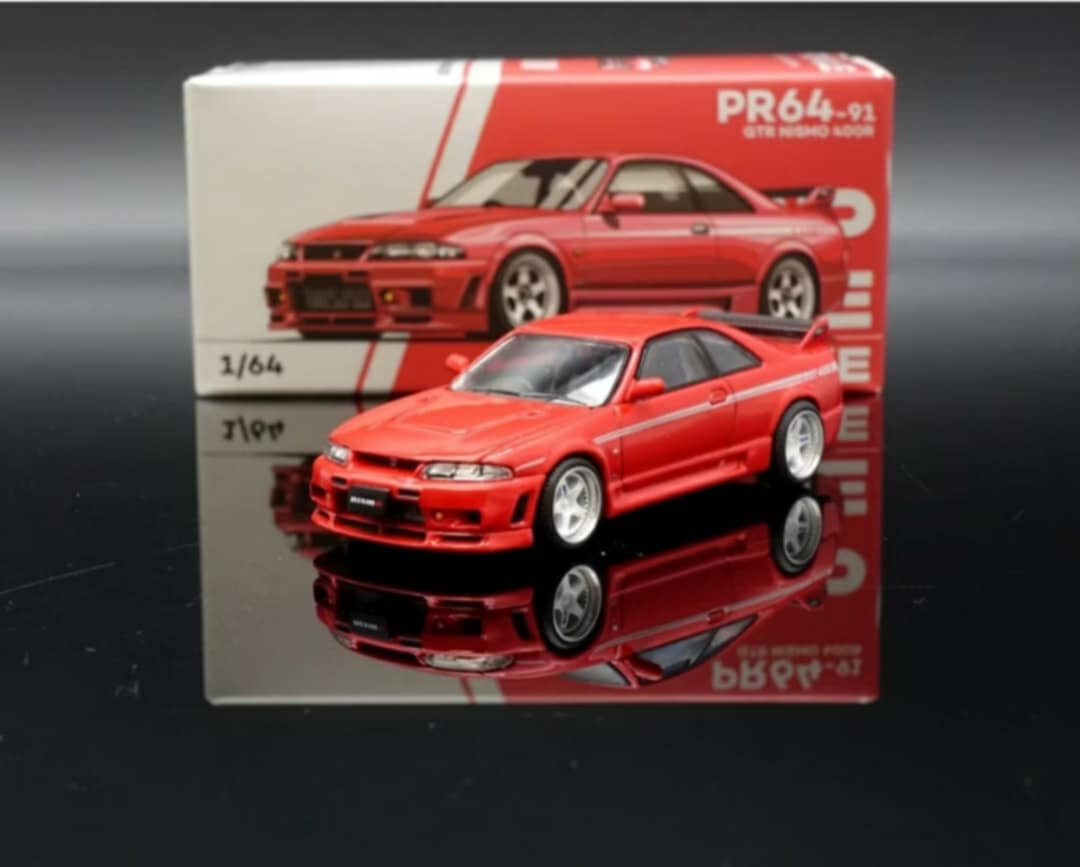 エブロ1/43 日産スカイラインGT-R(R33)ニスモ400R レッド POP RACE NISSAN GT-R R33 NISMO 400R PROTOTYPE RED ~ 1/64  | eBay