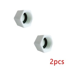 3/4-inch BSP Threaded Blanking Cap Female Thread with Gasket White 2pcs